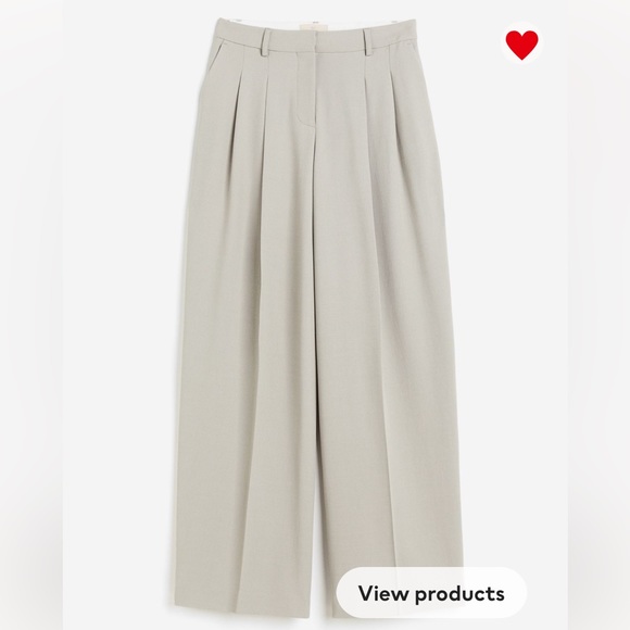 H&M Pants - H&M Premium Collection Wool-Blend Wide Leg Pants